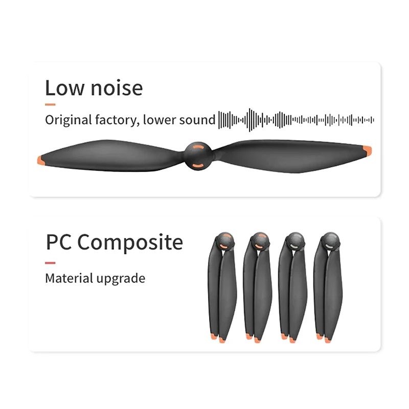 프로펠러용 저소음 소품 1쌍 블레이드 교체 액세서리용 블레이드를 신속하게 설치합니다.