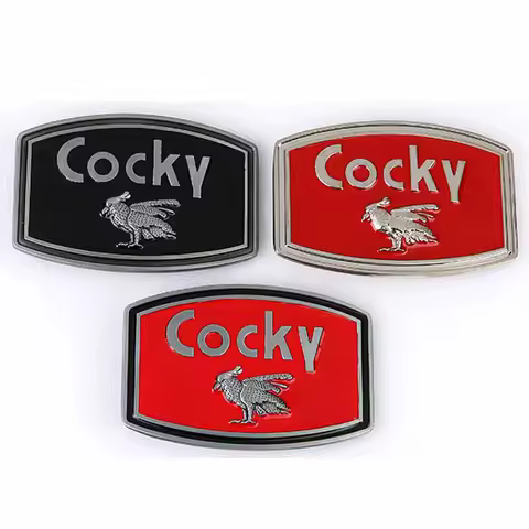 Funny Turkey Red Cocky Belt Buckle for Men Jeans Accessories for 4cm Wide Belt