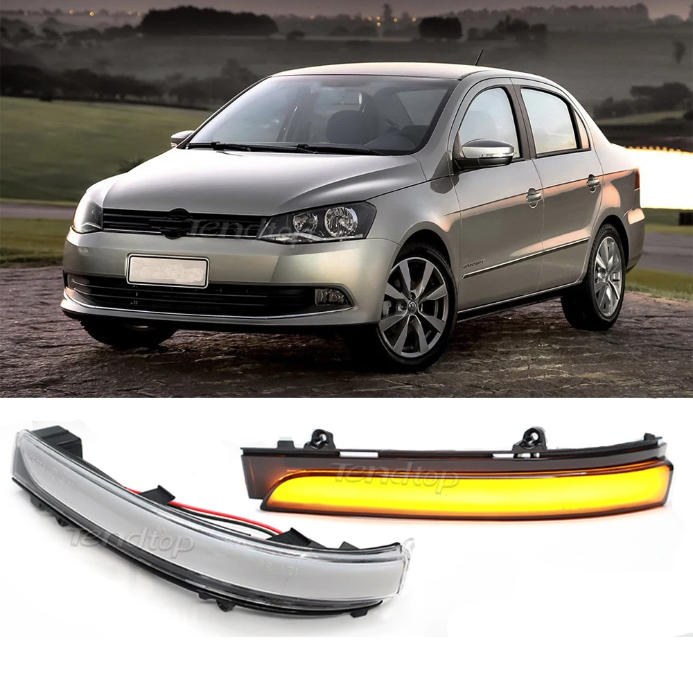 Para VW Jetta Mk6 Voyage Saveiro G6 G7 Gol Geracao 6/7/8 UP Spacefox LED luz de señal de giro dinámica indicador de secuencia de espejo lateral