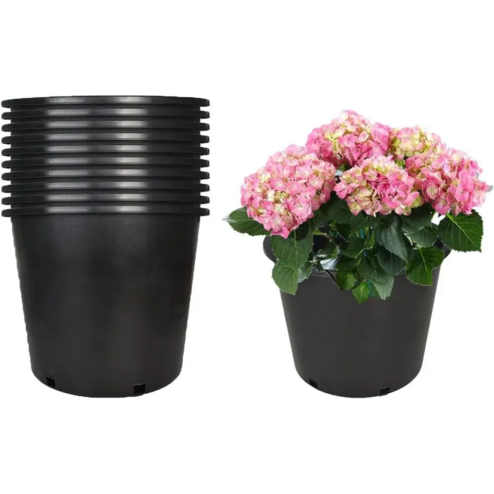 

10 Gallon Round Nursery Pots - Premium Seedling Containers for Indoor & Outdoor Planting (Set of 10)