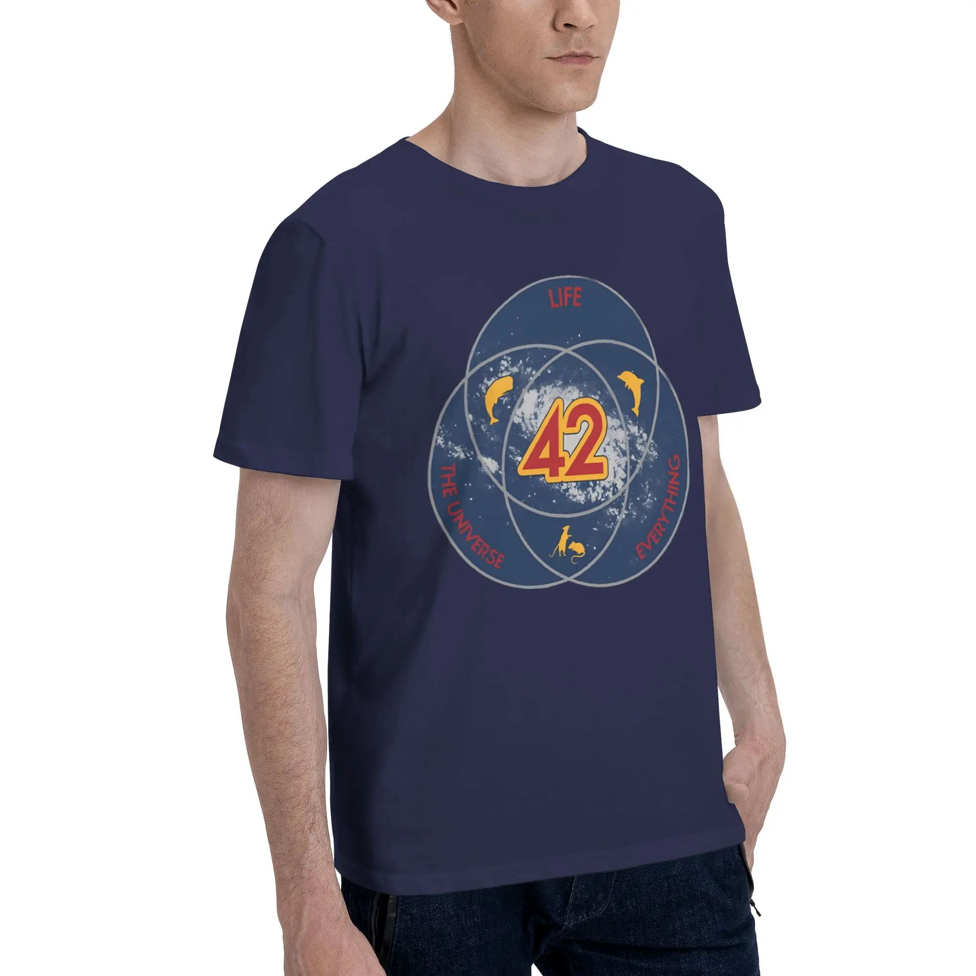 Summer dont panic 42 The Answer To Life Douglas Adams  T Shirt For Unisex  100% Cotton Tee Shirt Short Sleeve Clothing