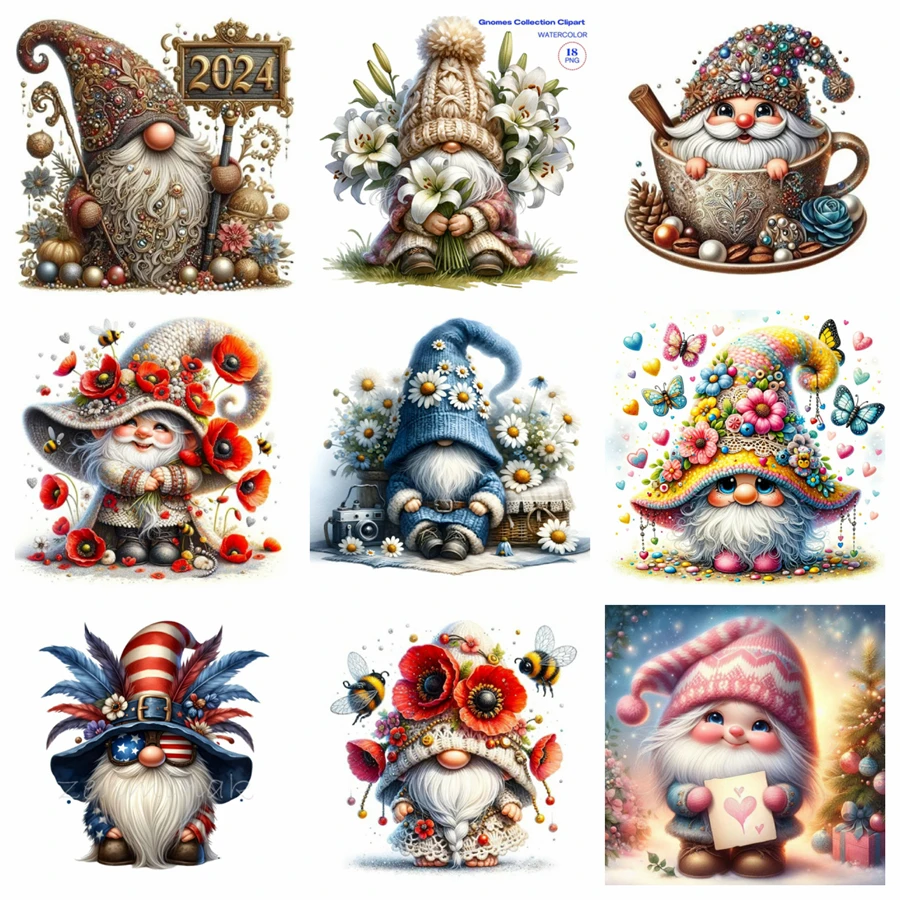 

5D DIY Cartoon Deberg Diamond Painting Christmas Little Old Man Cross Embroidered Flower Handmade Diamond Mosaic Art Gift