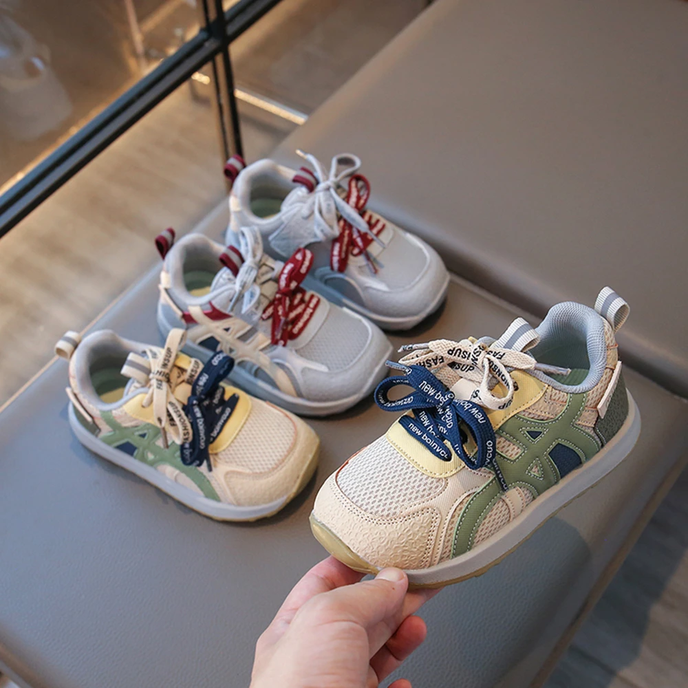 

Детские спортивные кроссовки для девочек и мальчиков, весна-осень, новая модель, дышащие, сетчатые, нескользящие, повседневные, для школьников, для занятий спортом