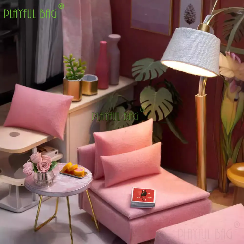 "وقت سعيد" لتقوم بها بنفسك مجموعة بيت الدمى الإبداعية فيلا العمارة نموذج مشروع بناء مصغر للاسترخاء وديكور المنزل UG398 #5