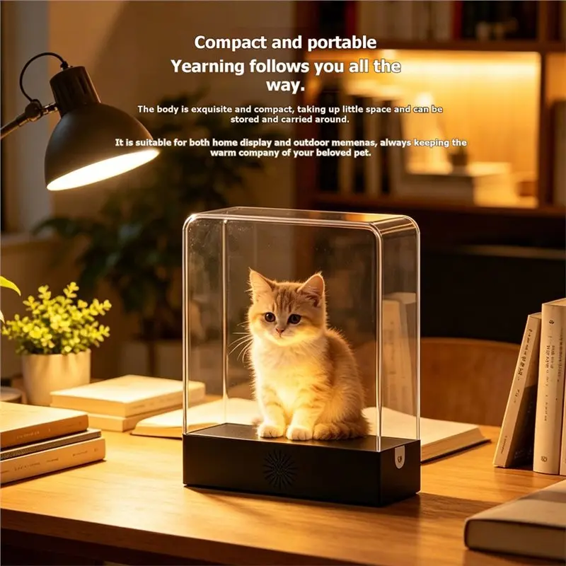 EYFL-Pet Souvenir 3D Dynamic Holographic Projection Image Box Commemorative Photo Frame ?