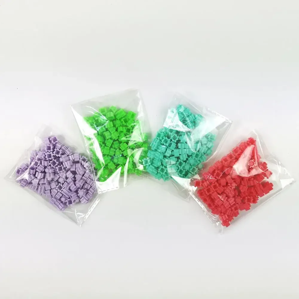 Décennie s de construction en diamant pour enfants, petite brique 3D bricolage, cadeaux jouets pour enfants, 24 couleurs, 8x8mm, 2400 pièces par sac, 100 pièces par sac