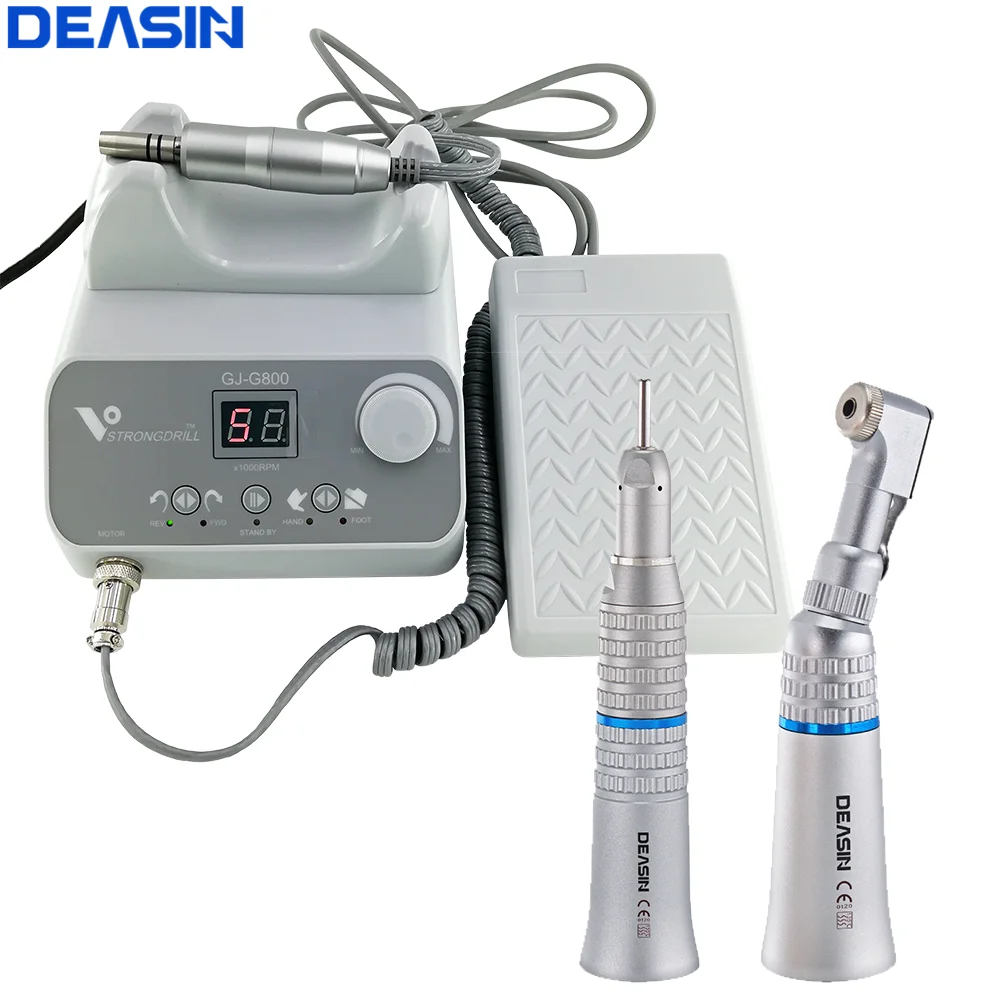 Deasin Dental 50000 RPM E type handpiece Non-Carbon Brushless motor Micromotor with straight and angle handpiece