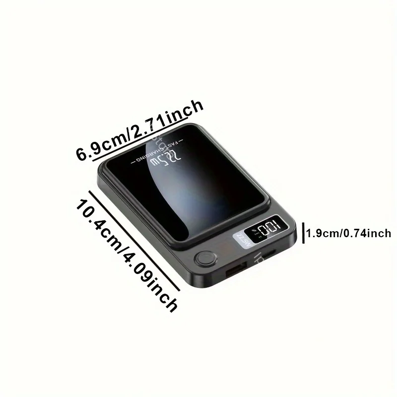 50000mAh Ultra Slim Power Bank for MagSafe,Magnetic Wireless 20W Fast Charging Portable Battery For iPhone Samsung Xiaomi iWatch