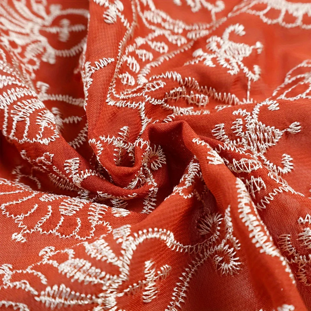 2 Yards Ethnic Style Jacquard Organza Mesh Fiber Fabric Spring and Summer Micro Skeleton Han Dynasty Dress Shirt Fabric