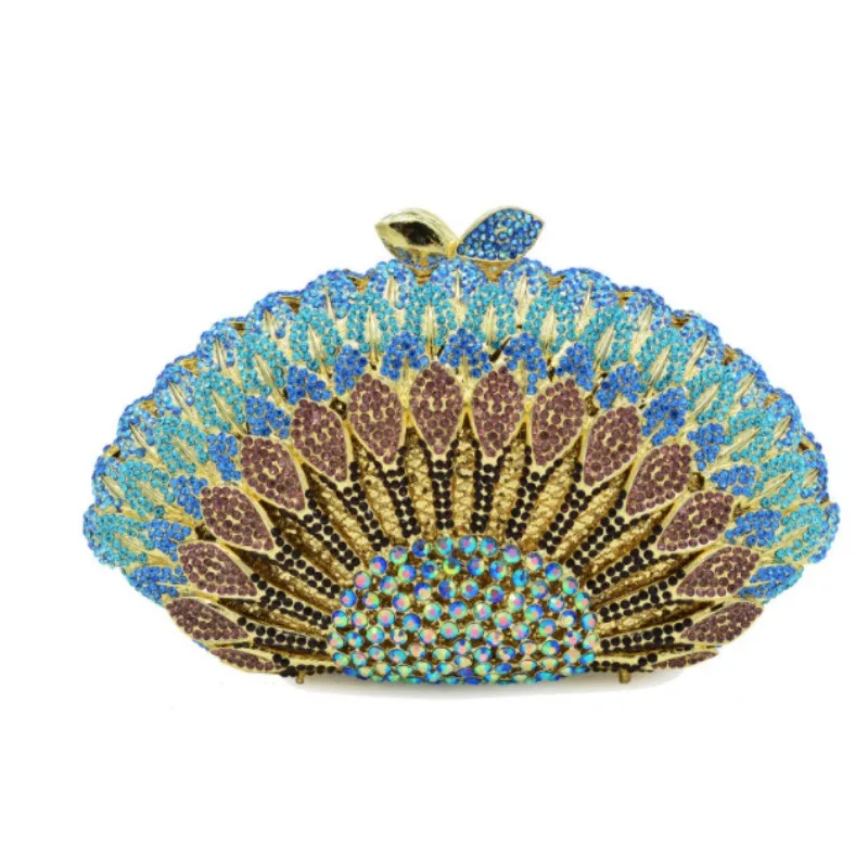

Woman Crystals Dinner Party Evening Clutch Bags Gems Handbag Diamond Evening Bag Wedding Bridal Purse Gala Banquet Purses
