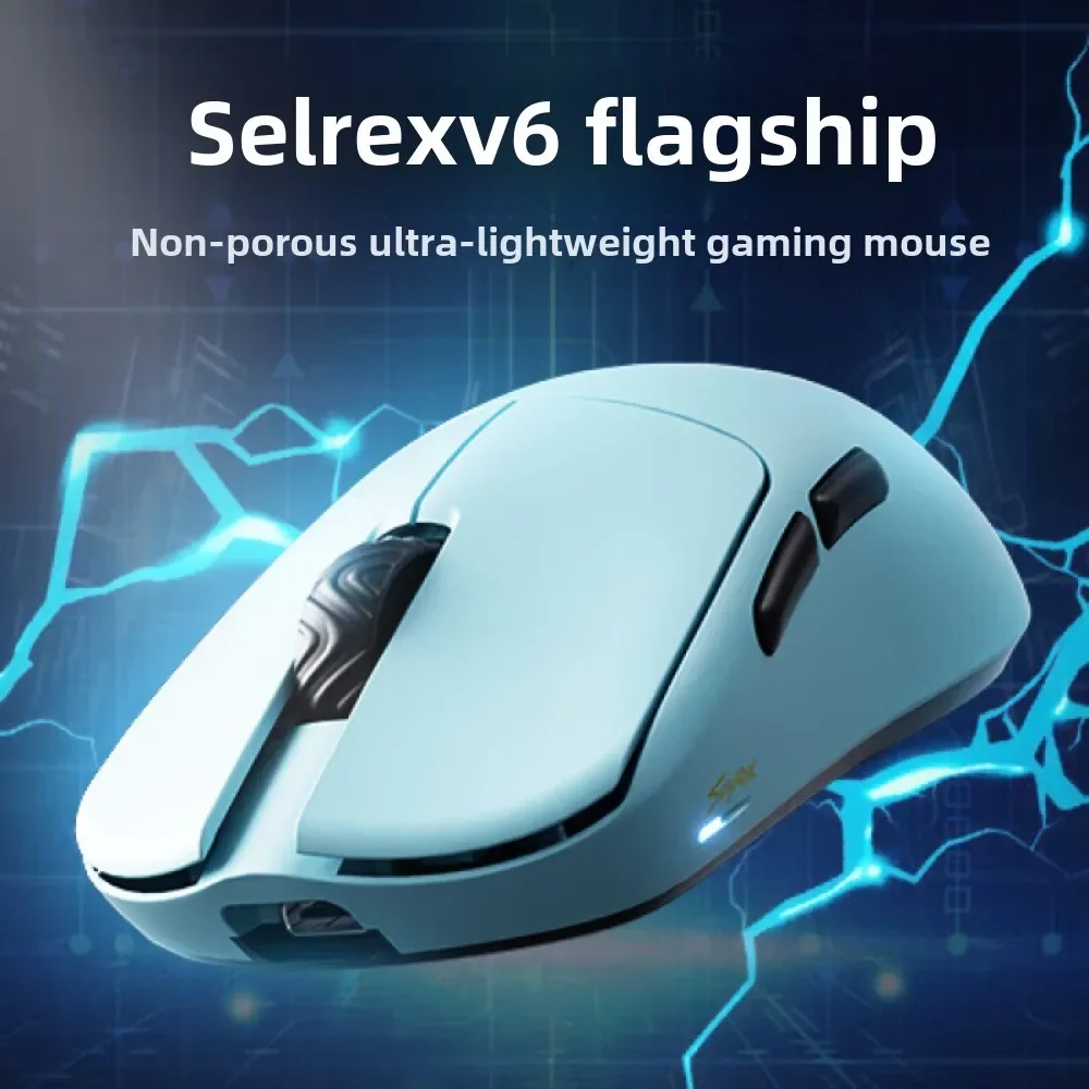 SCYROX V6 non-porous wireless mouse esports 40g with 8k receiver pixart 3950 750IPS high quality 8KHz web driver fast response