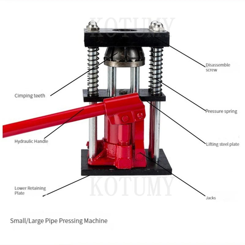 Pipa Selang Manual Alat Crimping Pipa Hidrolik Perangkat Crimping Portabel Semprot Selang Pertanian Bersama Mesin Crimping