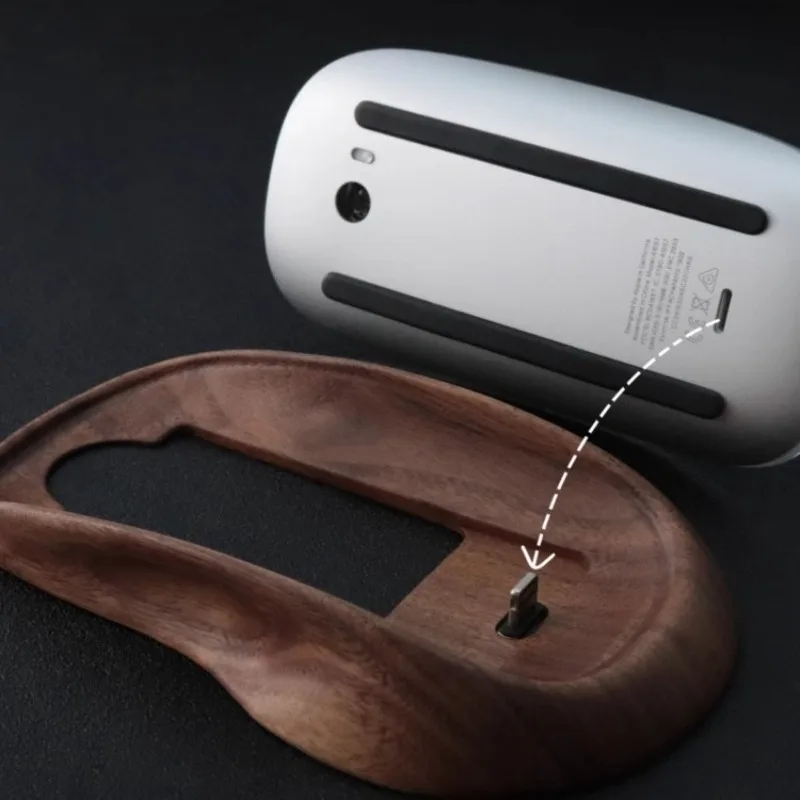 Custom Walnut Wood Mouse Optimized Base Miaokong Board Keyboard Stand Ergonomic Anti Slip Mouse Height Increasing Foot Pad Gift