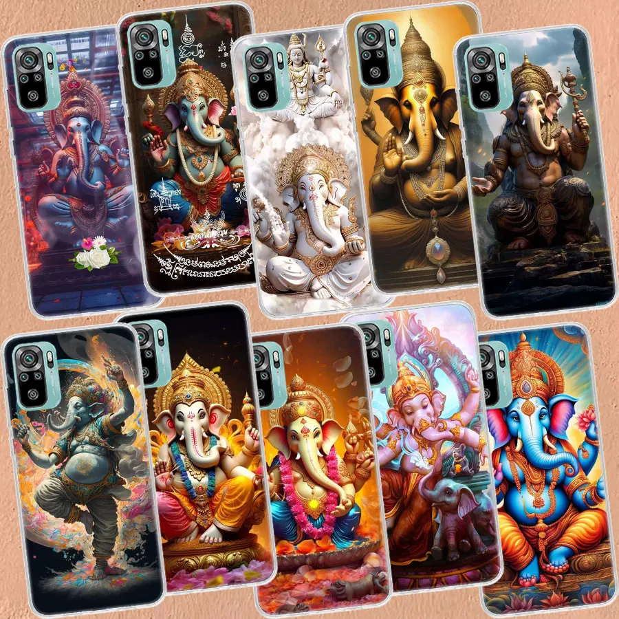 Ganesh lord Phone Case For Xiaomi Redmi Note 11 12 Pro Plus 10 9 8 7 12S 11T 11S 11E 10S 9T 8T 9S 4G 5G Capa Coque