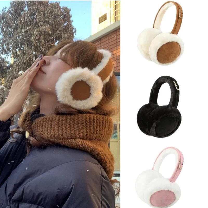 Soft Plush Ear Warmer Unisex Ear Earflap For Women Men Winter Fashion Foldable Thicken Outdoor Cold Protection Ear-Muffs Cover