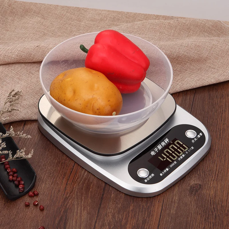 High precision kitchen scale electronic scale food weighing device precise charging baking household small scale