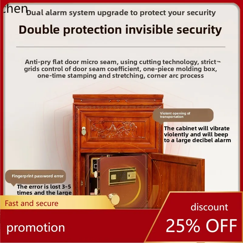 

HXL online new Chinese large retro solid wood carving flower storage cabinet anti-prying and anti-theft storage bedside table