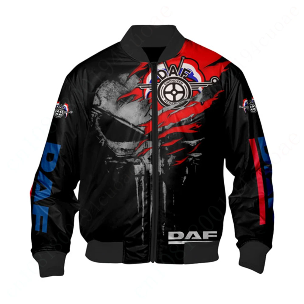 DAF Bomber Jacket Thick Coats Jackets For Men's Clothing Techwear Baseball Uniform 3D Windbreaker Harajuku Parkas Jacket