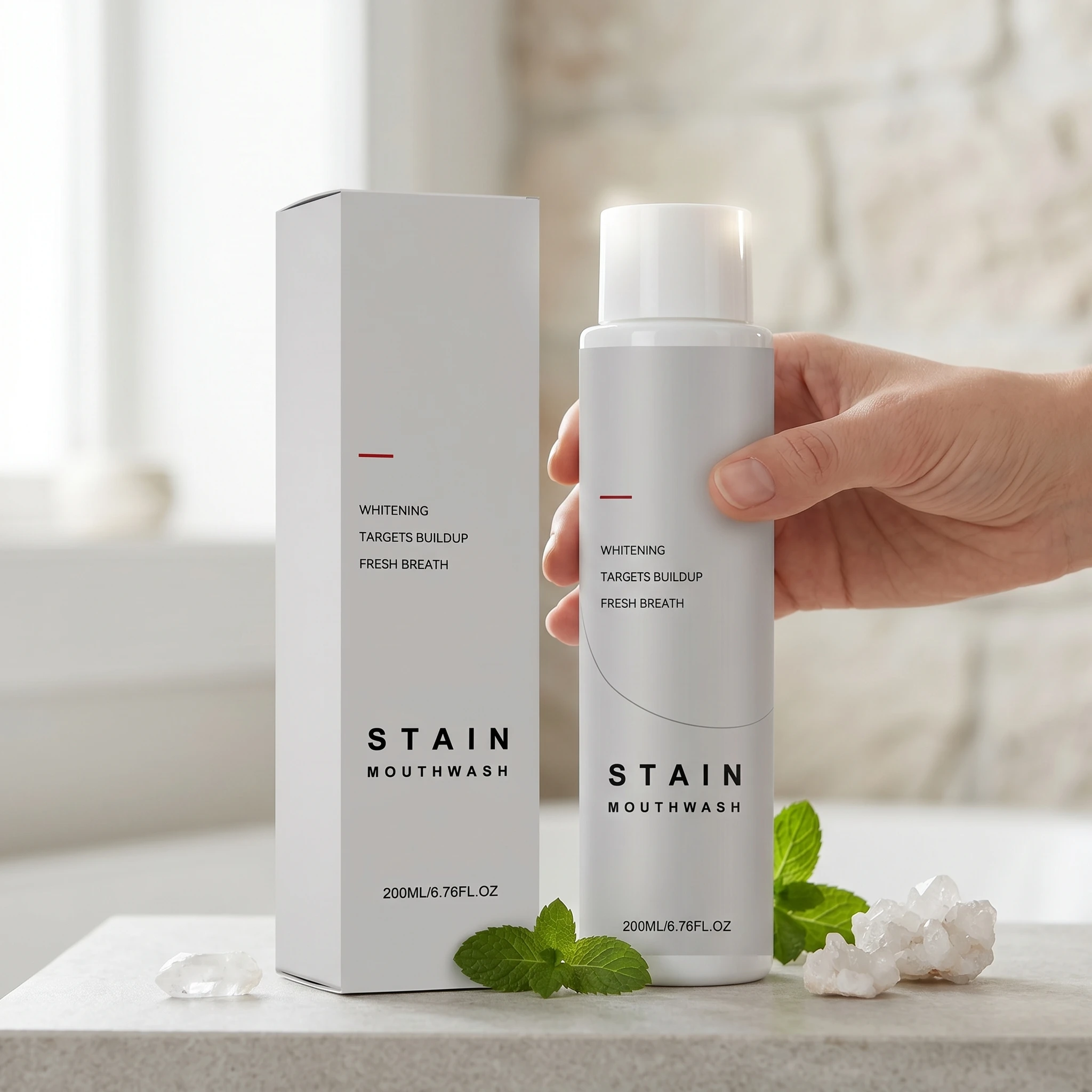 Whitening Mouthwash Oral Rins Bad Breath Treatments Long-Lasting Freshness Removing Stains Food Residue Non-irritating Mouthwash