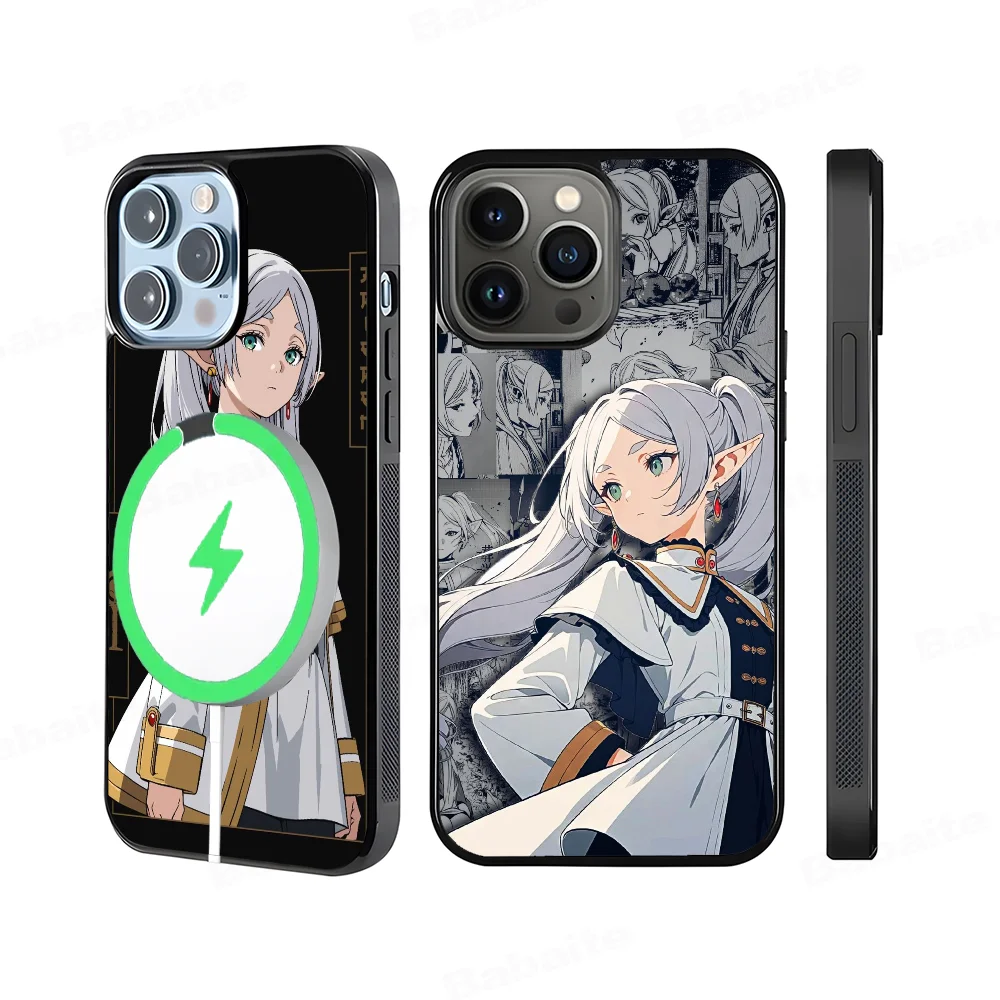 Anime Frieren Beyond Journeys End Phone Case Magnetic Case For IPhone 16 14 13 12 11 15 Pro Max Plus For Magsafe Wireless Charge