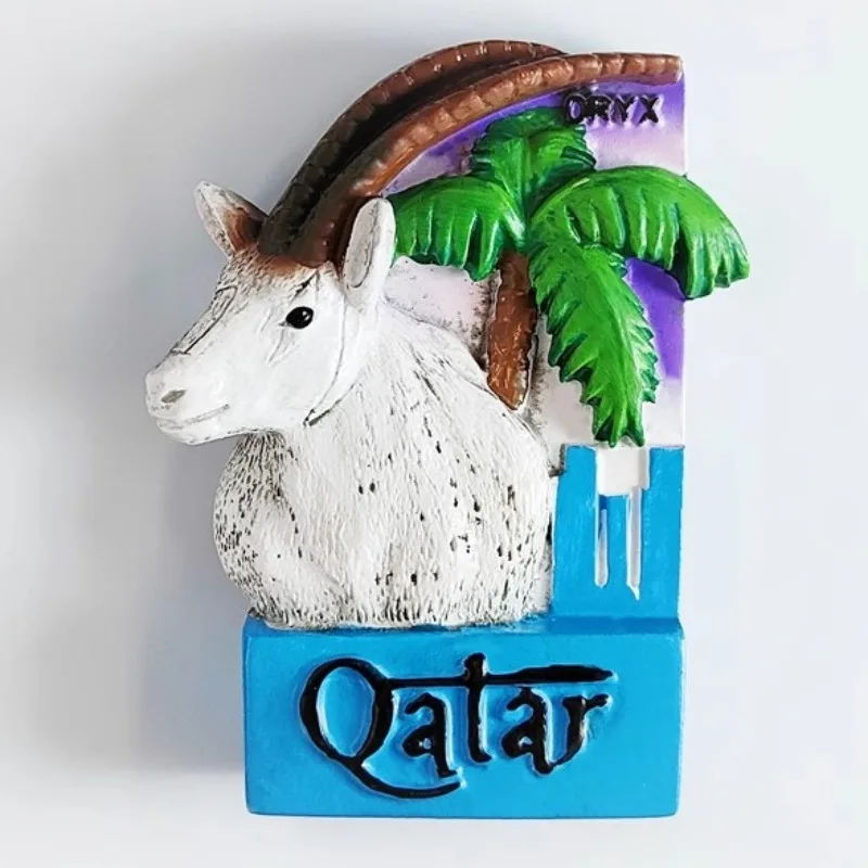 

Qatar Fridge Stickers Middle East Travelling Souvenirs Home Decor Wedding Gifts Goat Refrigerator Magnetic Stickers