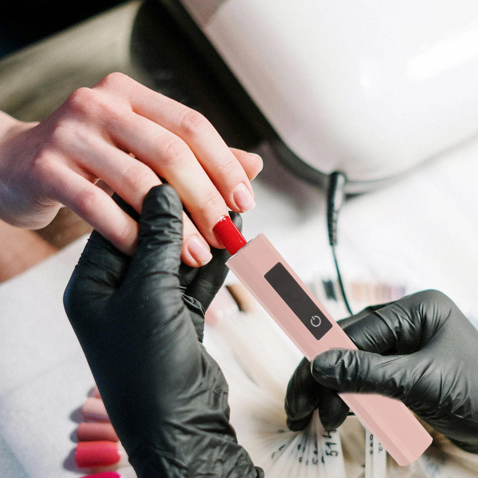 مصباح أظافر LED محمول، مجفف طلاء جل صغير لاسلكي، ضوء معالجة سريع، أداة مانيكير منزلية وردية قابلة لإعادة الشحن #4