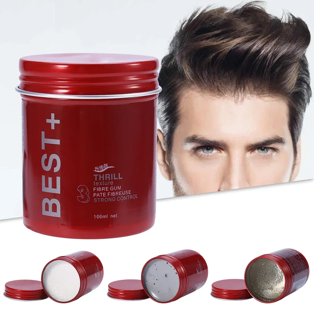 

1Pcs 3 Colors Professional Long-Lasting Fluffy Hair Finalize Pomade Wax Styling Tools Men Cream Salon Hair Finishing Gel Cream