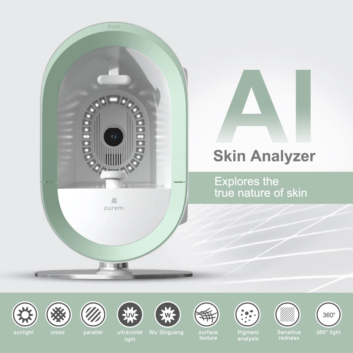 New Products Most Popular 3d skin analysis machine AI intelligent digital face analysis system beauty equipment