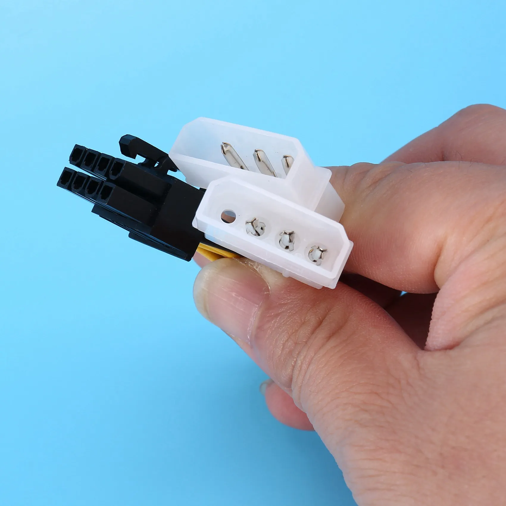 30PCS 2 Molex 4 Pin To 8-Pin PCI Express Video Card Pci-E ATX PSU Power Converter Cable-Molex To Pcie 8 Pin Adapter Cord
