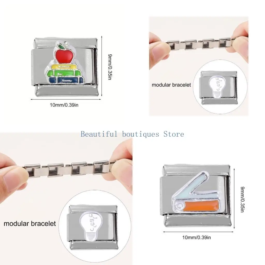 U4LF Stainless Steel Bracelet Modules Personalized Module Bracelet Accessory for Bangles Jewelry Adornment Making