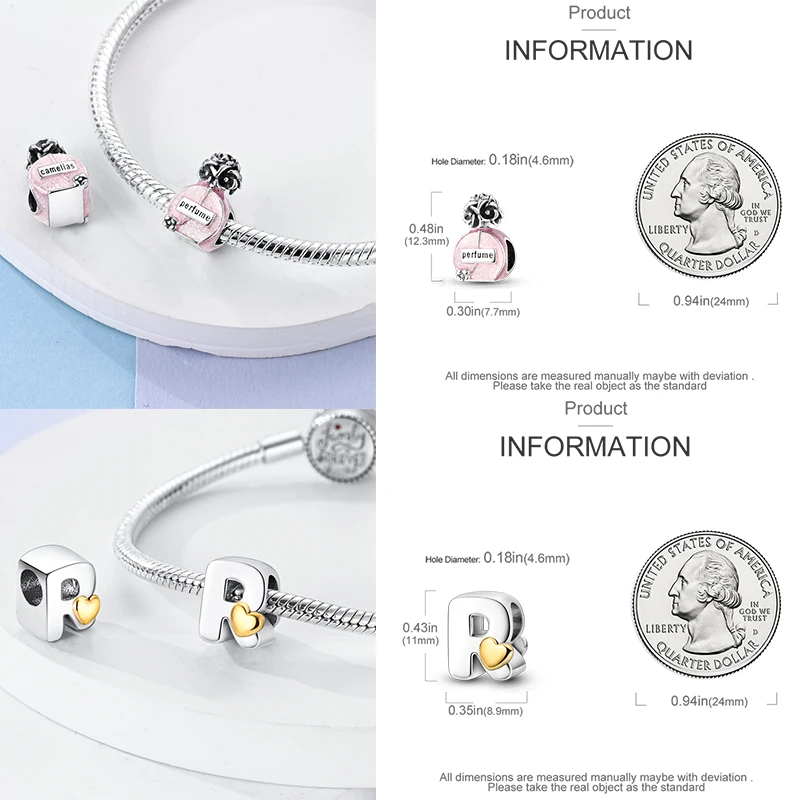10 Stück 925 Sterling Silber Charm-Perlen Schmetterling Kleeblatt Elefant Baum des Lebens Original DIY Armband Halskette Schmuckherstellung – Detail 7