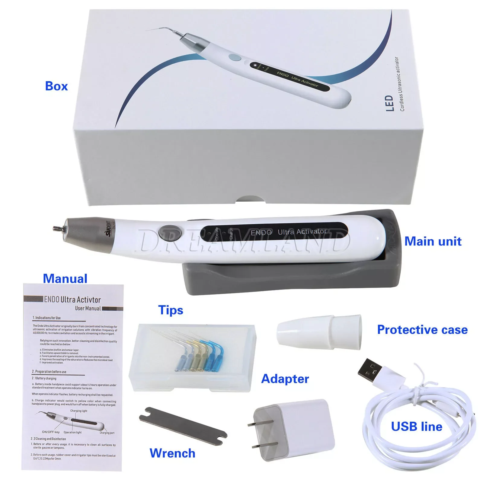 Dental Endo Ultra Activator Ultrasonic Irrigator Root Canal Scaling Handpiece
