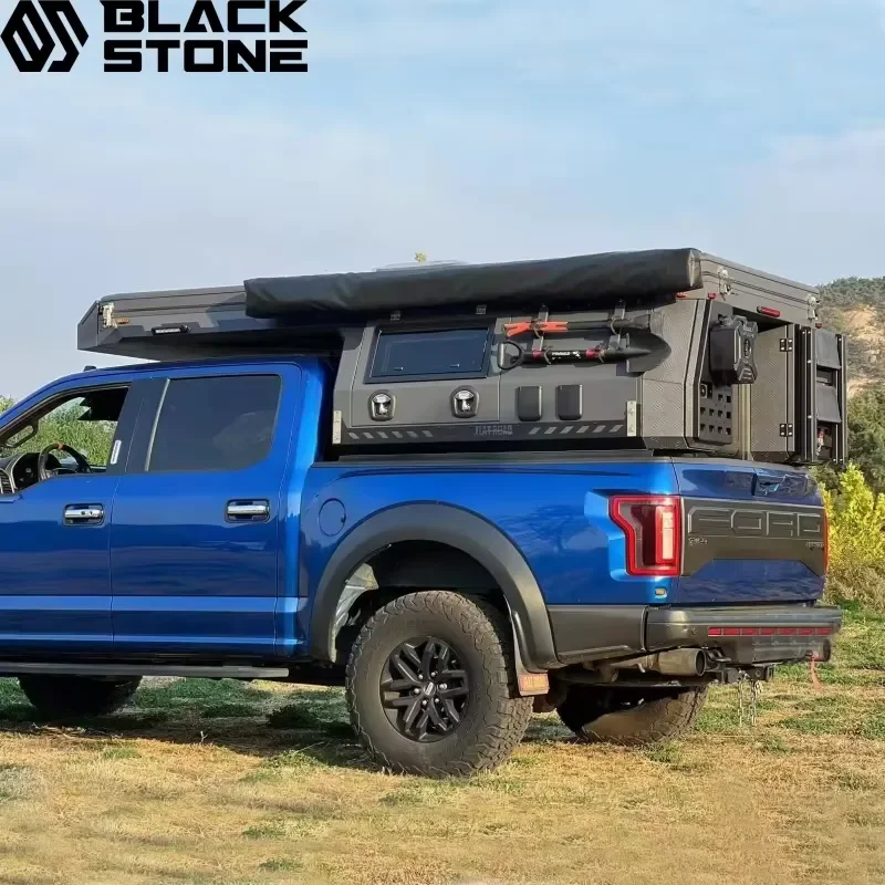 Truck Camper with Pop-Up Roof Slide-In Truck Bed Camper for Pickup Aluminum Truck Camper Shell for Sale