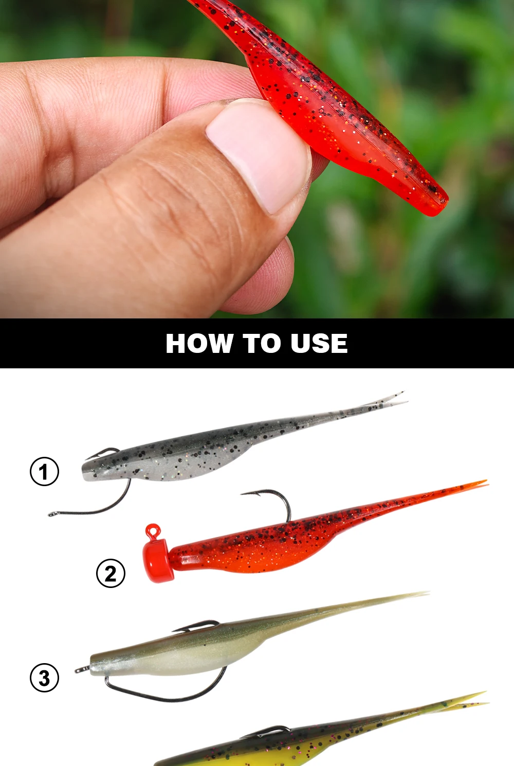 Spinpoler Soft Jerkbait Floating Split Tail 7 cm Angelköder Shad Minnow Crankbait Kunststoff Swimbait für Bass Forelle Zander Tackle – Detail 6