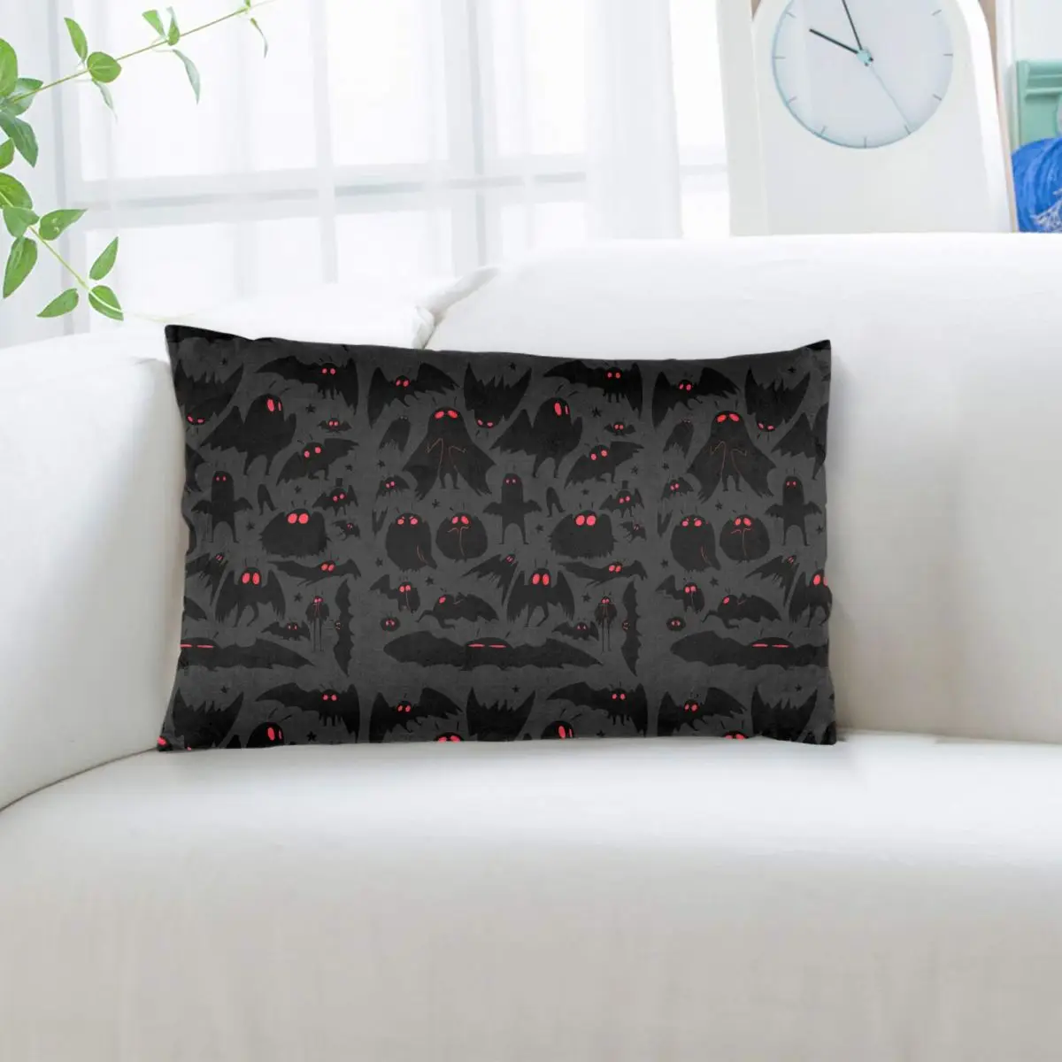 Cute Cryptids Mothman Pattern Rectangle Pillowcase Cushion Cover Decorative Bedroom Bed Home Comfort Throw Pillow