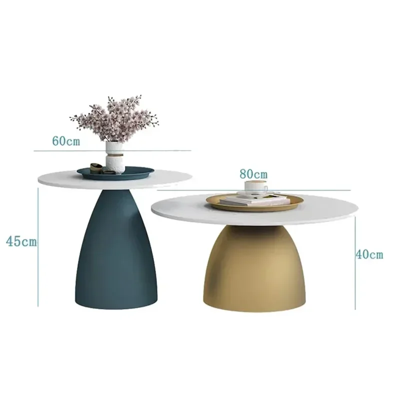 european Modern Coffee Tables blue trendy Luxury Minimalist White Side Table Nordic Aesthetic Stolik Kawowy Home Furniture