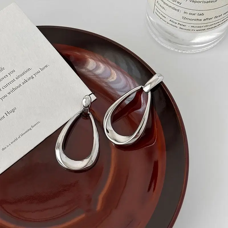 تصميم أنيق فريد من نوعه، أقراط قطرة الماء البيضاوية الرائعة الرائعة للنساء، مجوهرات راقية، هدية لحفلات أعياد الميلاد #3