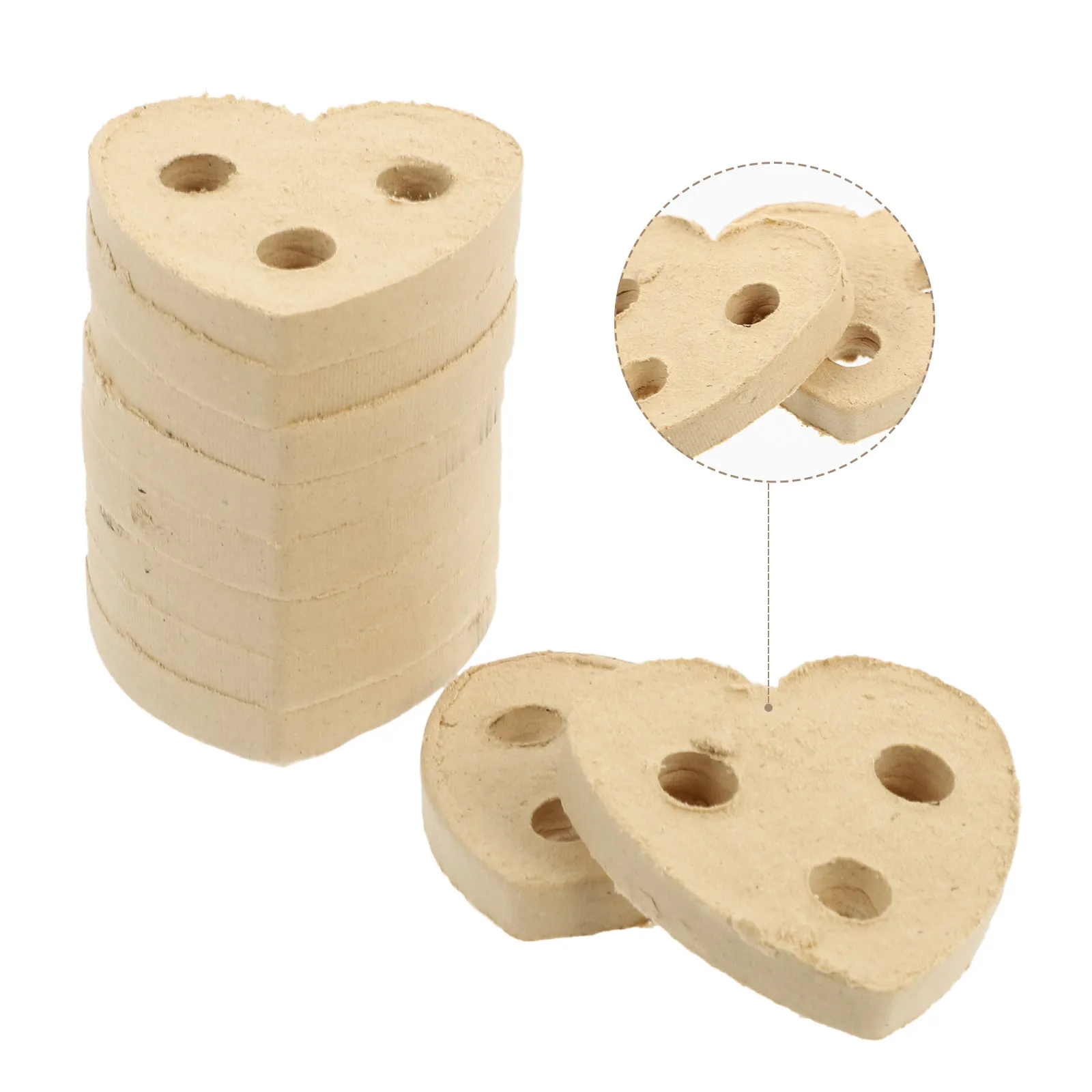 

10Pcs Heart Shaped Moxa Cakes Aged Mugwort Blocks Pain Relief Heating Therapy Chinese Acupuncture Care Gift