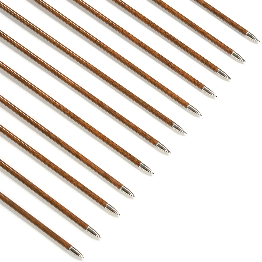 Flechas carbono arco recurvo y compuesto – Caza con plumas de pavo real - imagen 2