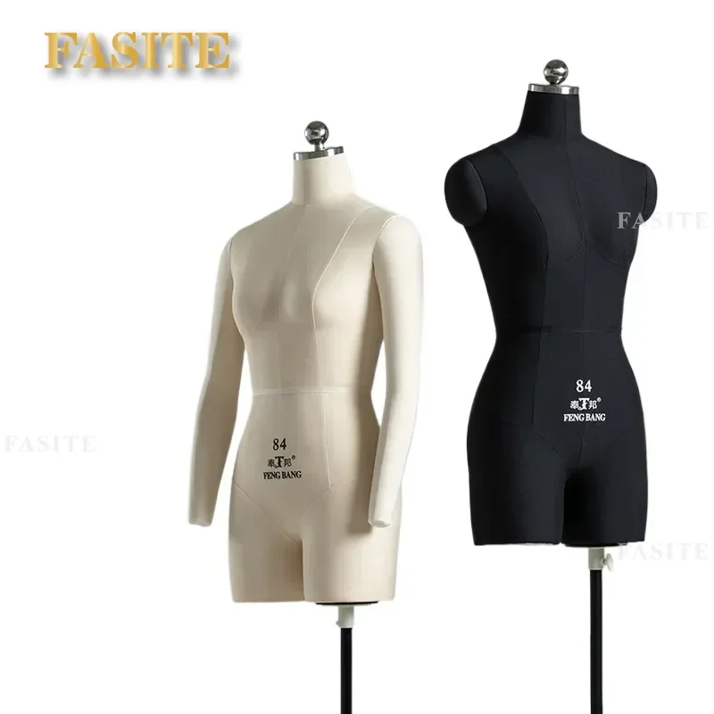 For Women Clothing Design Half Body Mannequin with Split Legs 3D Cutting Dress Form Sewing Model Rack Adjustable Needle