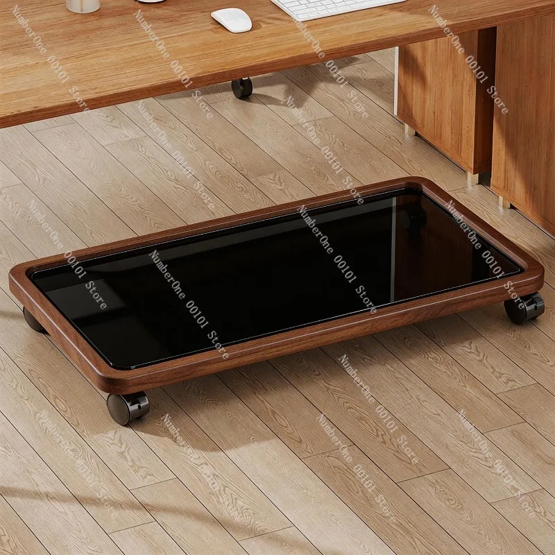 

Desktop PC Case Stand with Wheels, Under Desk Computer Host Cooling Movable Trolley Bracket