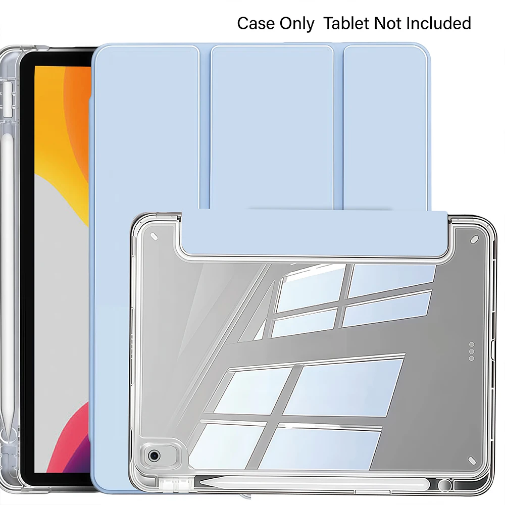 Przezroczyste etui na tablet z przegródką na rysik do iPada 10.2” 7., 8., 9. generacji (2021, 2020, 2019)…