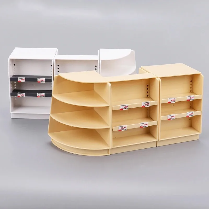 1:12 Scale Dollhouse Supermarket Shelves Miniature Simulation Convenience Kitchen Food Cashier Display Shelf Model Playhouse Toy