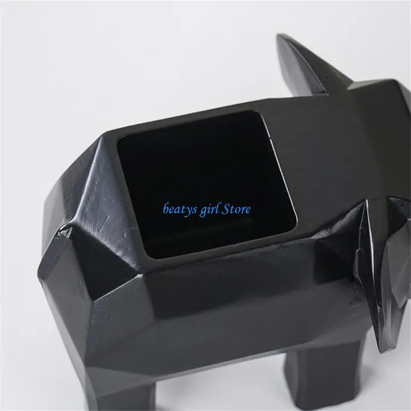 C7AB Geometric Elephant Pencil Stand With Phone Stand For Holding Pencil Eyeglasses