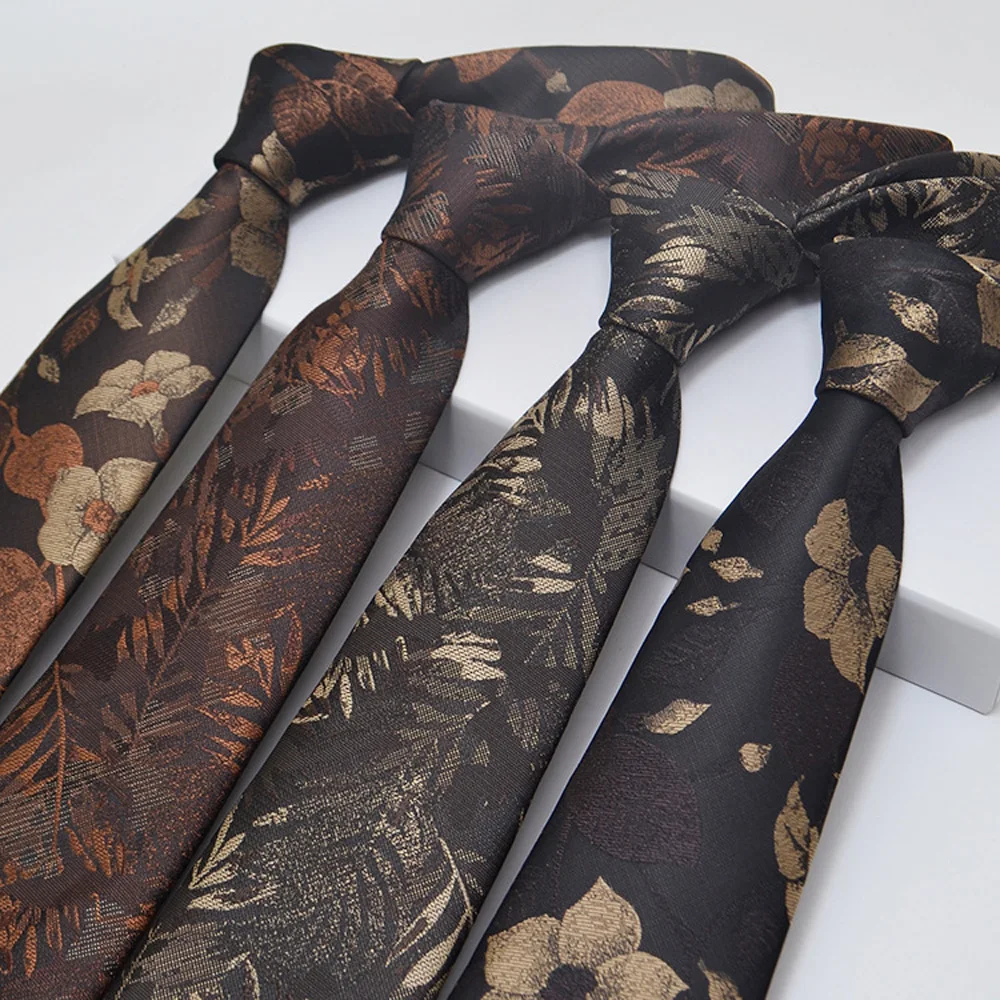 고품질 남성 자카드 타이 도트 플로럴 8cm 넥타이 액세서리 데일리웨어 셔츠 정장 크라바트 웨딩 파티 선물 넥타이