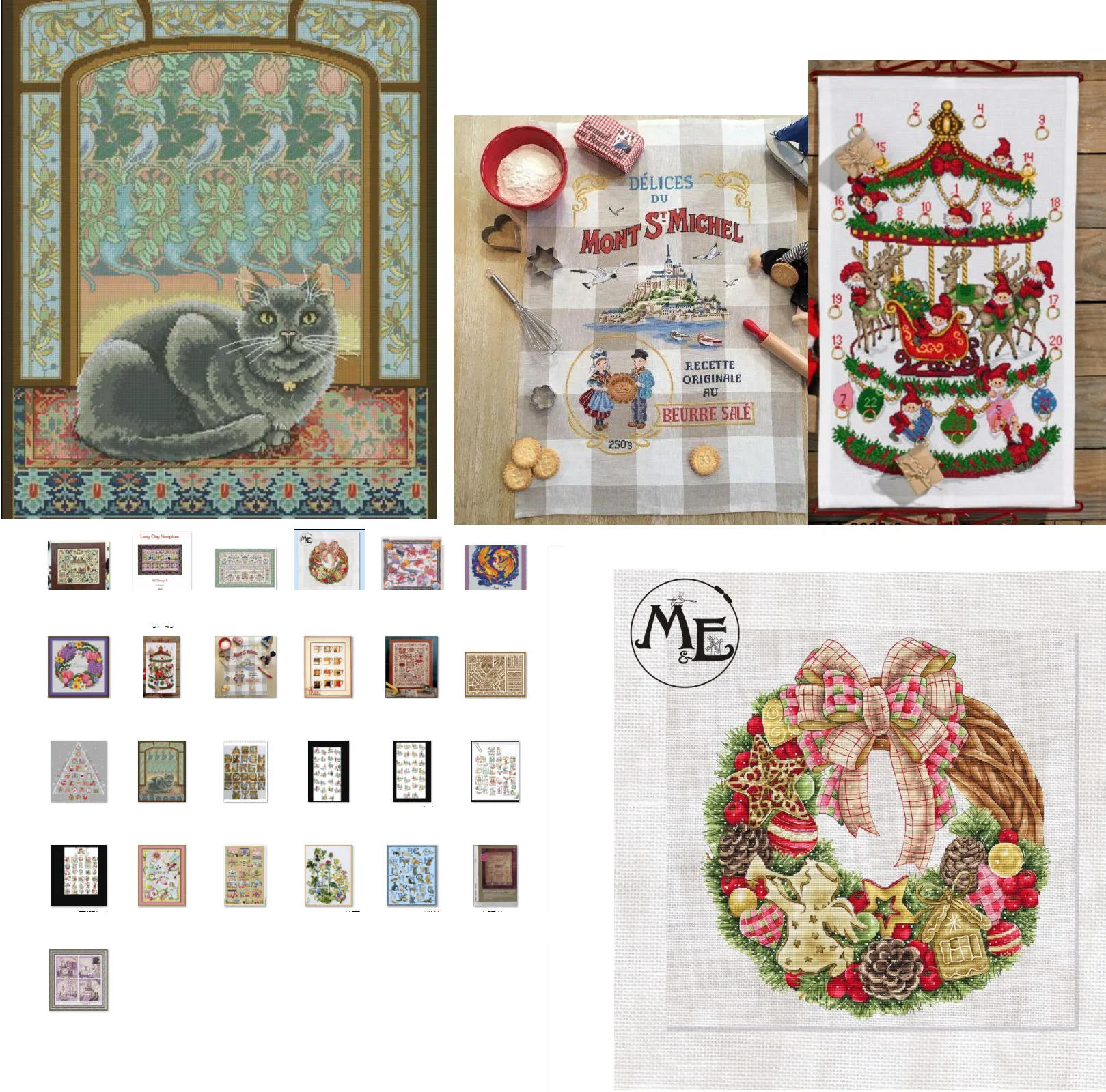 

TG-424 Beautiful Wildflower BlossomsCross Stitch Kits Embroidery Needlework Sets DIY Cross-stitch Canvas Sewing Crafts