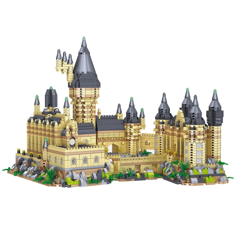 Nieuwe Micro Bouwstenen Set Magic Middeleeuwen Kasteel MOC Creatieve Bricks Speelgoed voor Kinderen Volwassen Kerstcadeaus DIY Speelgoed 3000 + Stuks