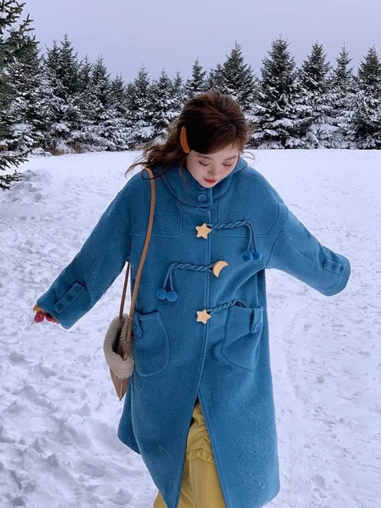 Mélanges à capuche pour femmes, bouton étudiant doux, conçu, mode populaire, style coréen, loisirs, tout match, attrayant, Ins, automne, hiver