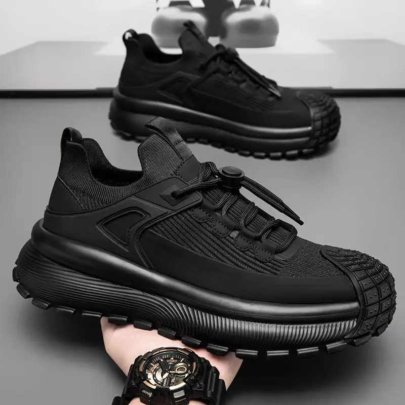 2026 Fashion new men's shoes spring summer a slip-on net surface casual thick sole breathable deodorant men's shoes