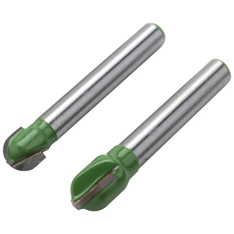 5 قطعة 6 مللي متر عرقوب الكرة الأنف راوتر بت مجموعة نهاية مطحنة صندوق كوف مستدير الصلبة كربيد CNC نصف القطر الأساسية طحن بت #4